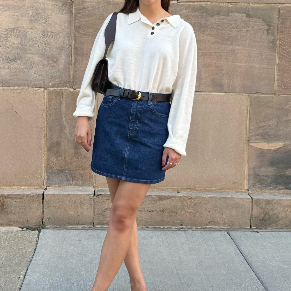 La Ligne Kate Denim Mini Skirt